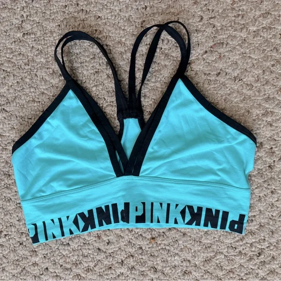 PINK Victoria's Secret Women's Blue Sports Bra - Picture 1 of 3